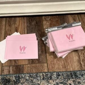 Pink Thank You Cards total of 80